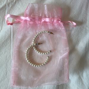 Pearl Hoop Earrings
